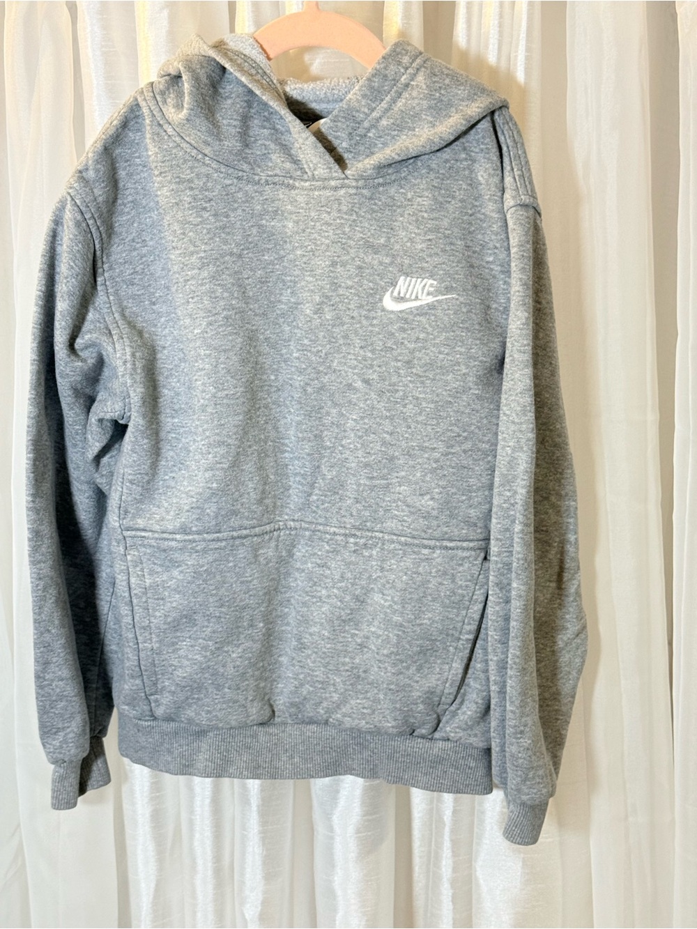 Nike Men’s Gray Zip-Up Style Hooded Sweatshirt